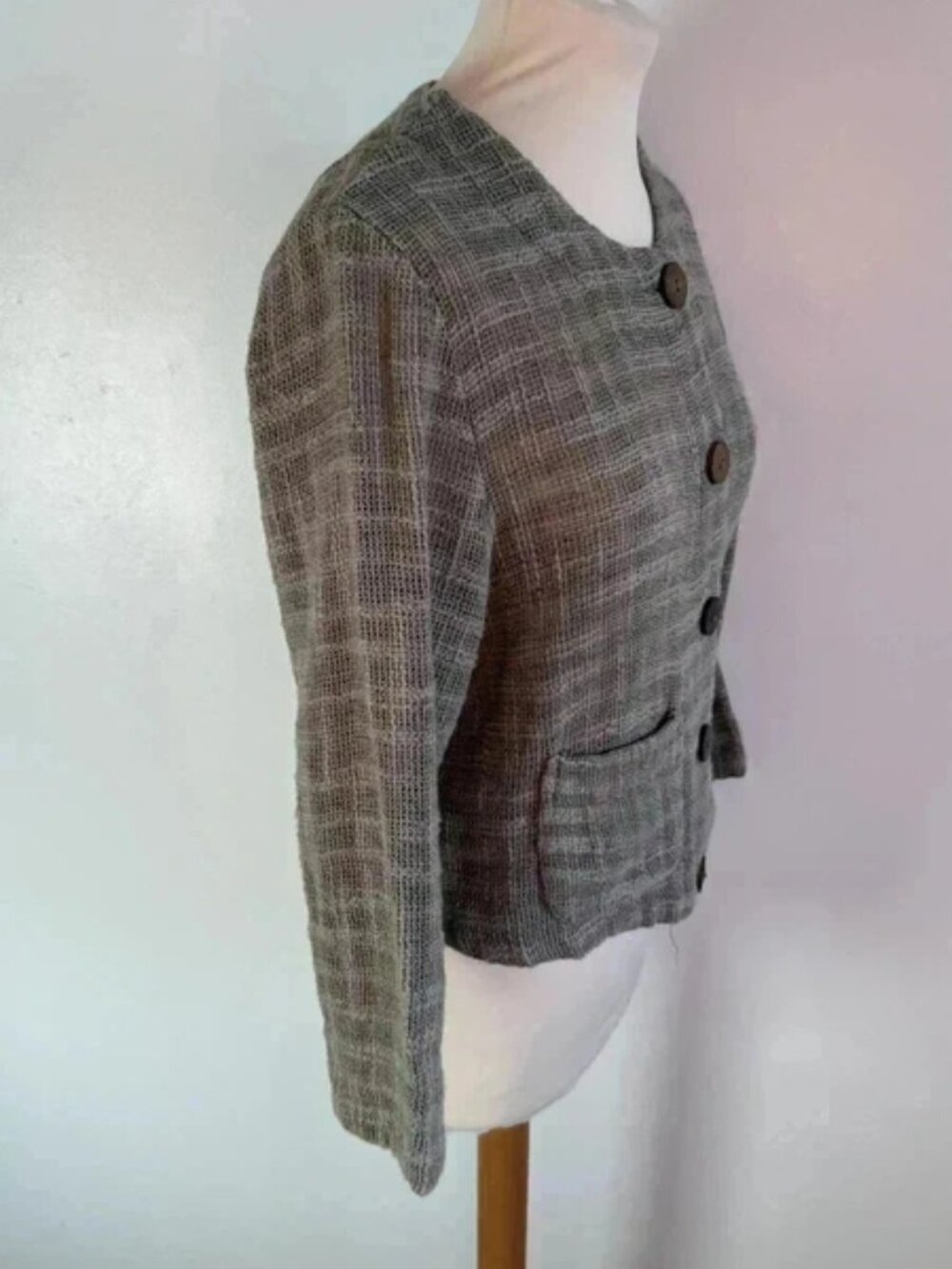 Viz A Viz cotton rich button through jacket / cardigan Size 8-10 - Picture 3 of 5